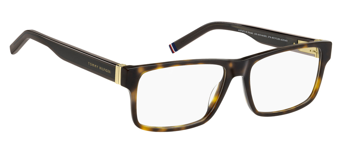 Occhiali da vista tommy hilfiger th 2311 086 havana rectangular masculino taglia 57mm - Vista dettagliata
