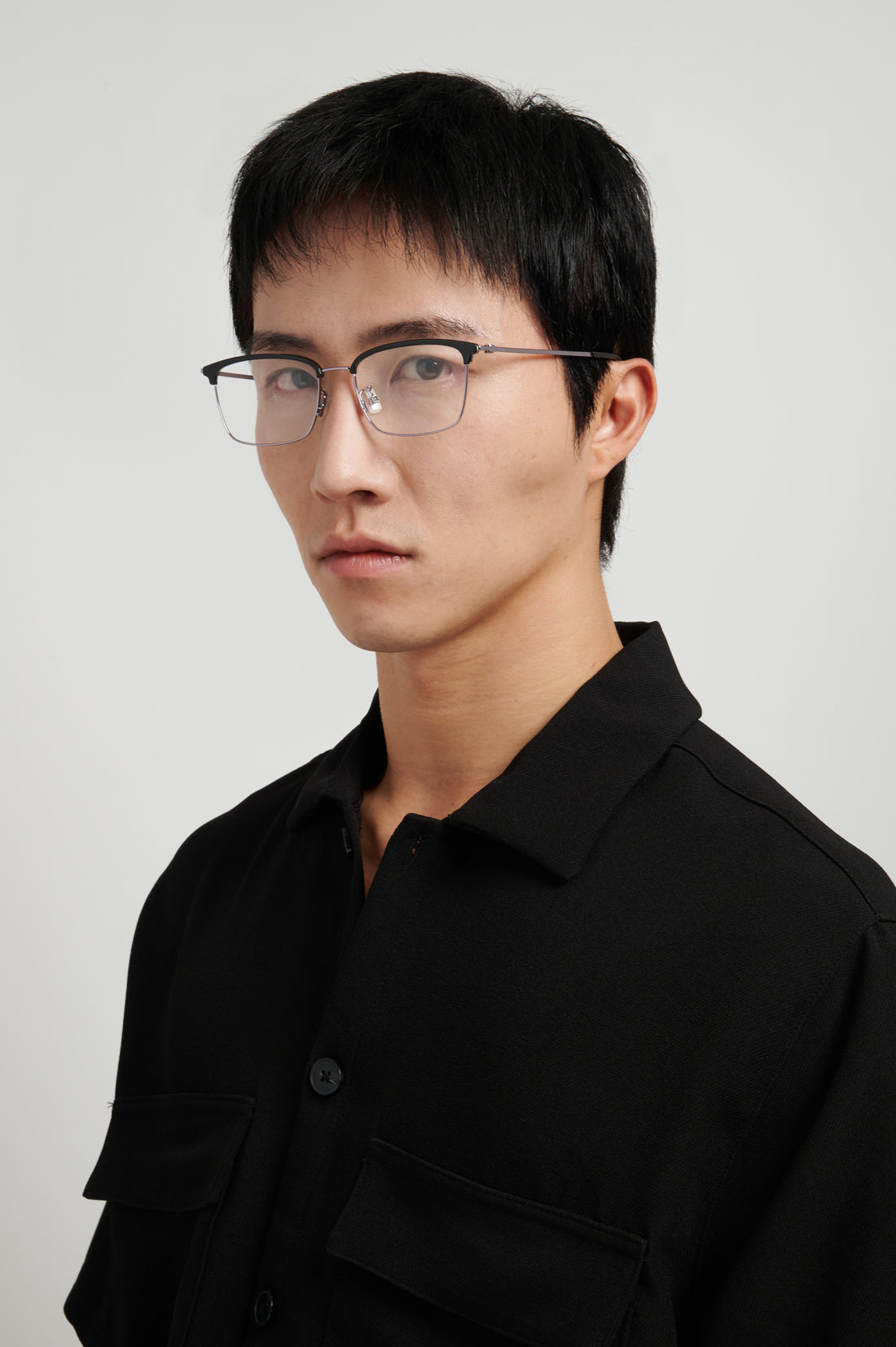Gafas graduadas hugo boss boss 1933/f ans negro rectangular masculino talla 55mm - Vista de detalle