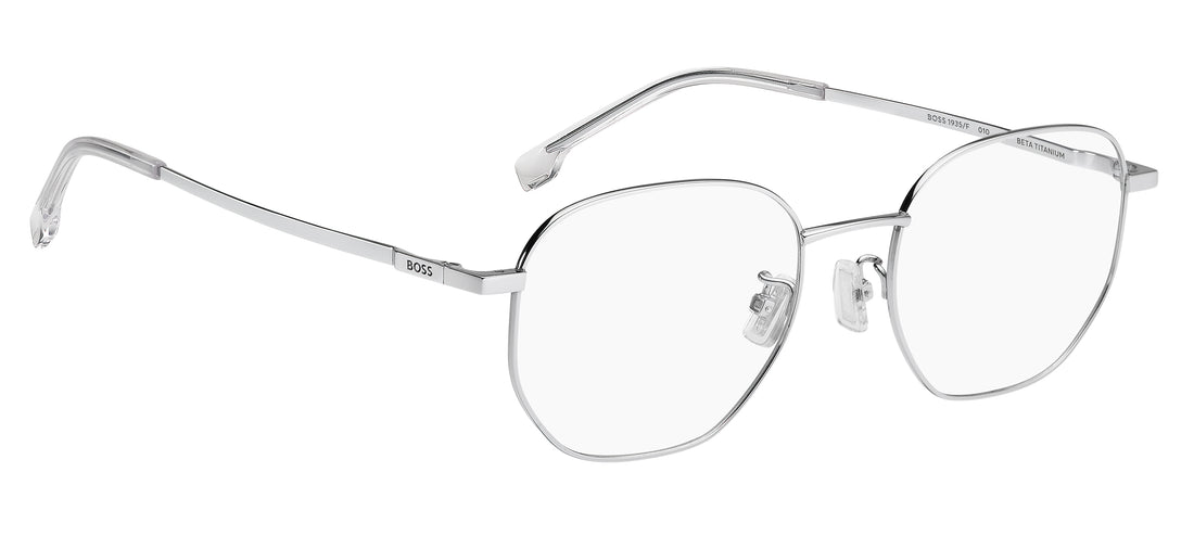 Gafas graduadas hugo boss boss 1935/f 010 plateado rectangular masculino talla 52mm - Vista de detalle