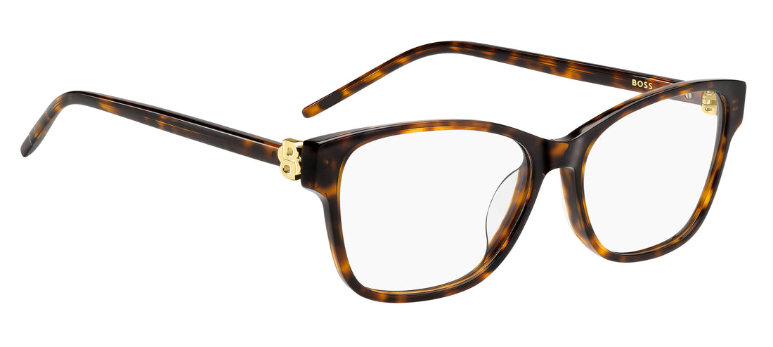 Gafas graduadas hugo boss boss 1942/g 086 havana rectangular femenino talla 54mm - Vista de detalle