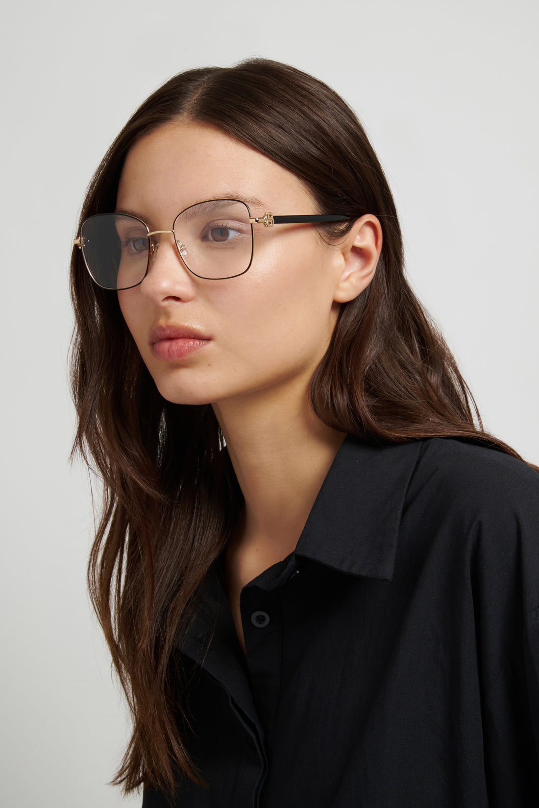 Gafas graduadas hugo boss boss 1943 rhl dorado square femenino talla 54mm - Vista de detalle