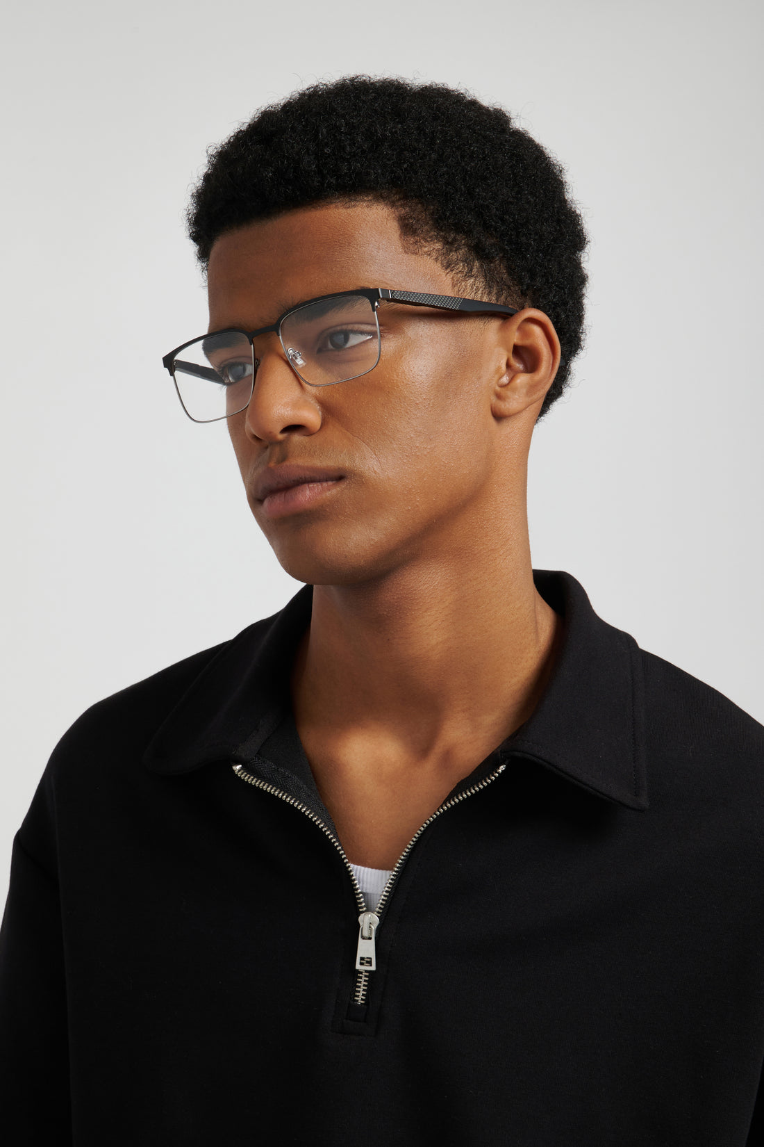 Lunettes de vue hugo boss boss 1917 ti7 negro rectangular masculino taille 57mm - Vue détaillée
