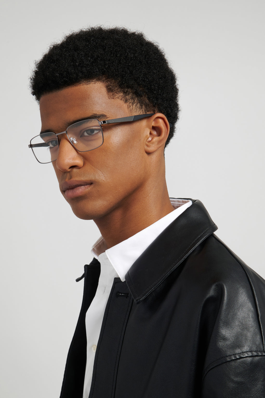 Lunettes de vue hugo boss boss 1916 kj1 plateado rectangular masculino taille 56mm - Vue détaillée