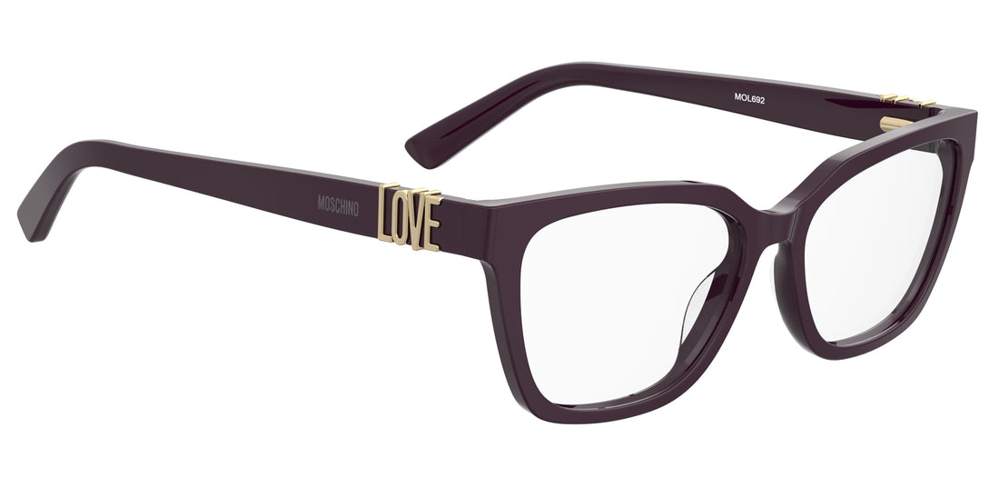 Lunettes de vue moschino love mol692 0t7 morado rectangular femenino taille 53mm - Vue détaillée
