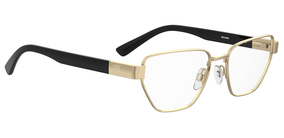 Brillen moschino love mol693 000 dorado rectangular femenino größe 55mm - Detailansicht
