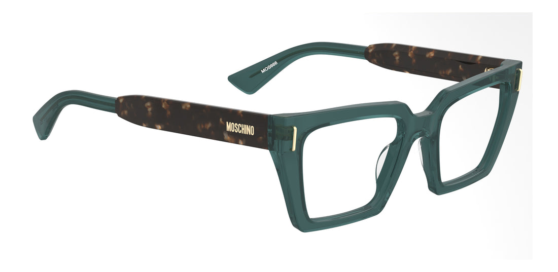 Brillen moschino mos666 cvt verde rectangular femenino größe 51mm - Detailansicht