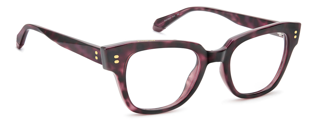 Lunettes de vue polaroid pld d623 ay0 havana cat eye femenino taille 48mm - Vue détaillée