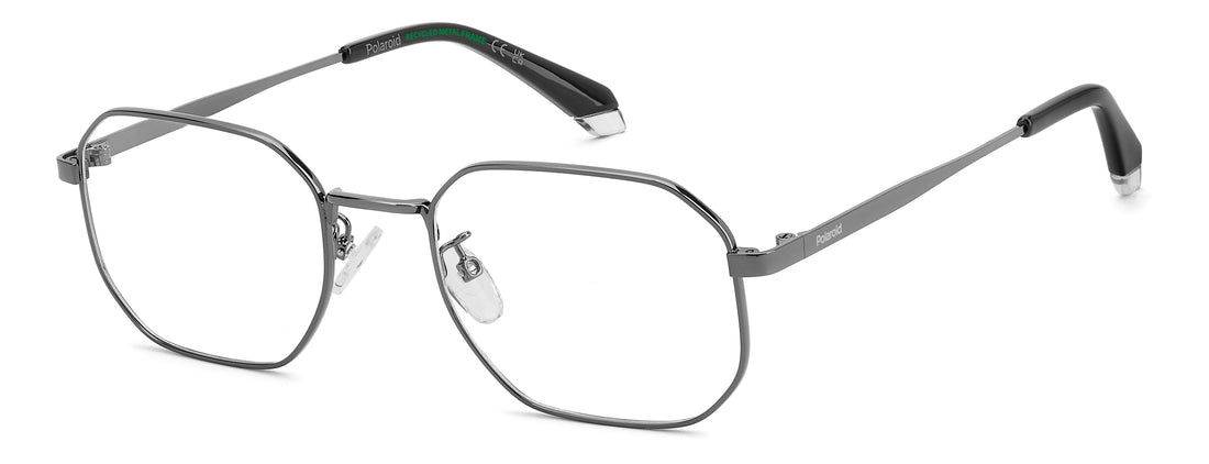 Lunettes de vue polaroid pld d631/g kj1 plateado rectangular masculino taille 52mm - Vue principale