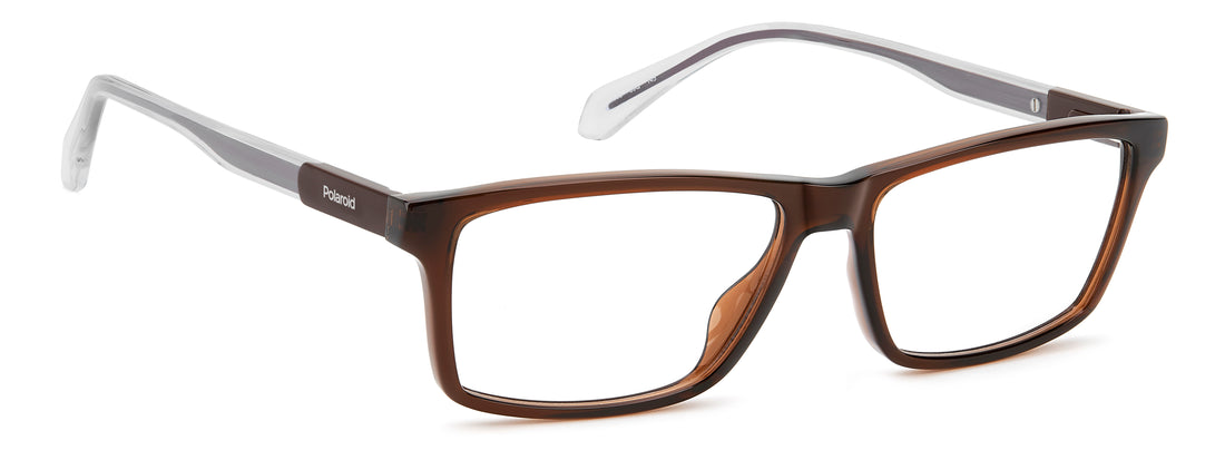 Brillen polaroid pld d635 09q marron rectangular masculino größe 56mm - Detailansicht