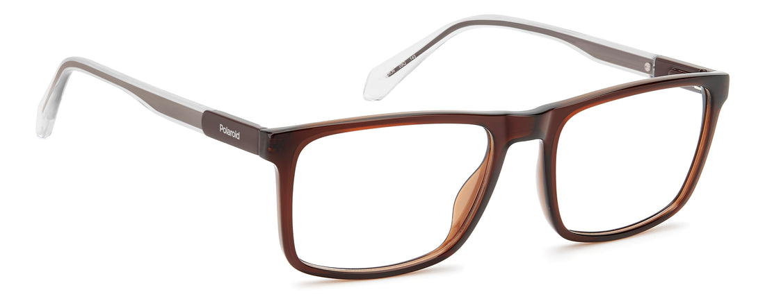 Brillen polaroid pld d636 09q marron rectangular masculino größe 55mm - Detailansicht