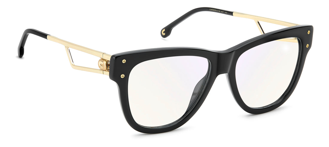 Lunettes de vue carrera 3106 807 13 negro rectangular femenino taille 53mm - Vue détaillée