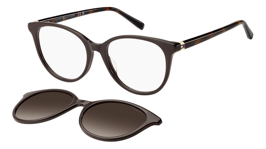 Lunettes de soleil tommy hilfiger th 2395/c 09q la marron cat eye femenino taille 52mm - Vue principale