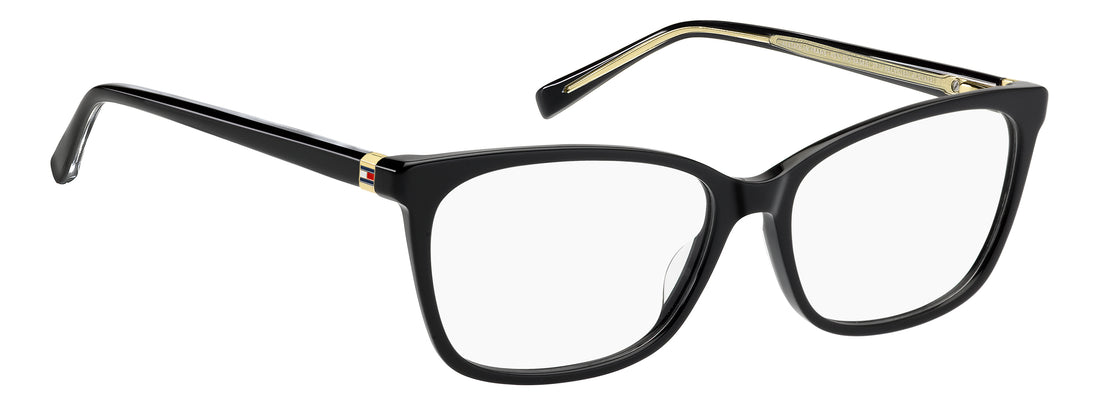Lunettes de vue tommy hilfiger th 2397 807 negro rectangular femenino taille 52mm - Vue détaillée