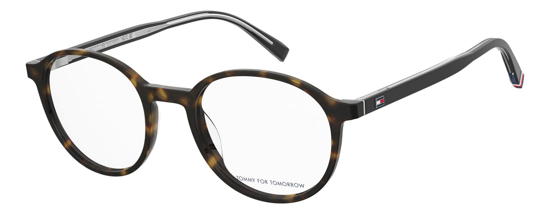 Lunettes de vue tommy hilfiger th 2392 086 havana rectangular masculino taille 51mm - Vue principale