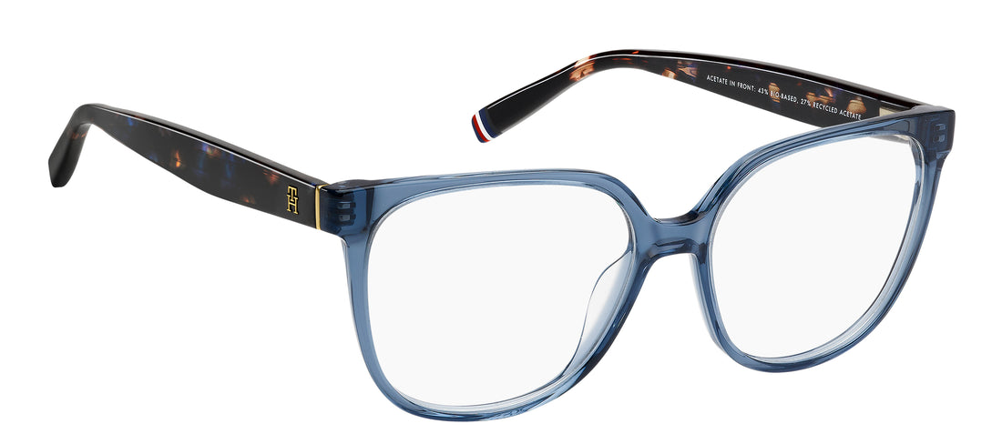 Brillen tommy hilfiger th 2400 pjp azul rectangular femenino größe 54mm - Detailansicht