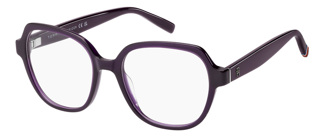 Brillen tommy hilfiger th 2401 b3v violeta square femenino größe 51mm - Hauptansicht