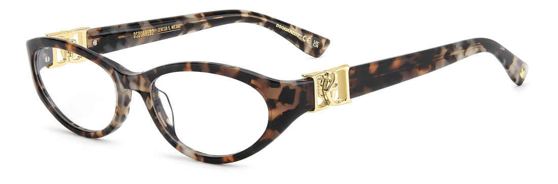 Lunettes de vue dsquared2 d2 0227 aci gris cat eye femenino taille 55mm - Vue principale
