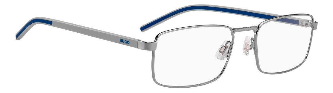 Lunettes de vue hugo hg 1435 6lb plateado rectangular masculino taille 56mm - Vue détaillée