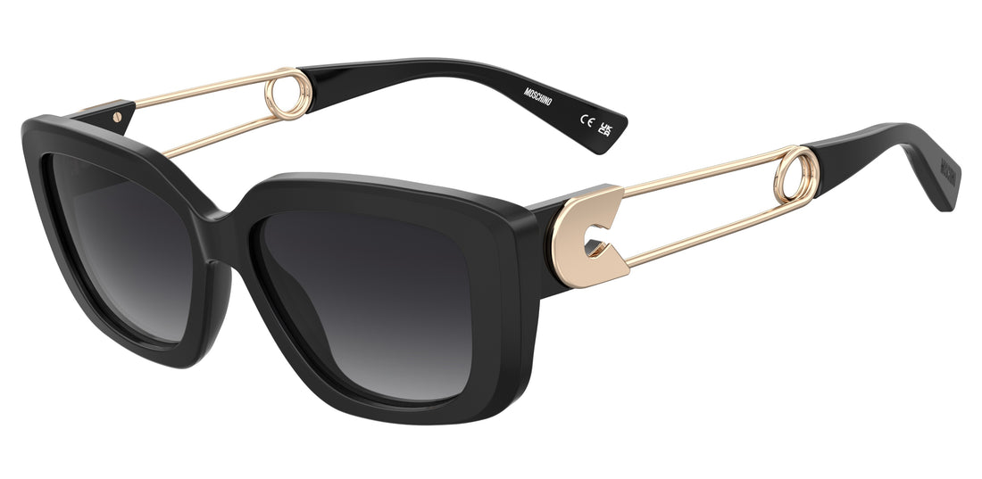 Óculos de sol moschino mos168/s 807 9o negro rectangular femenino tamanho 55mm - Vista principal