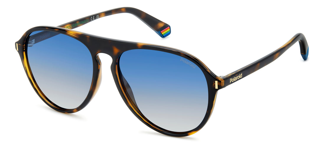 Sonnenbrillen polaroid pld 6225/s 086 z7 havana pilot masculino größe 57mm - Hauptansicht