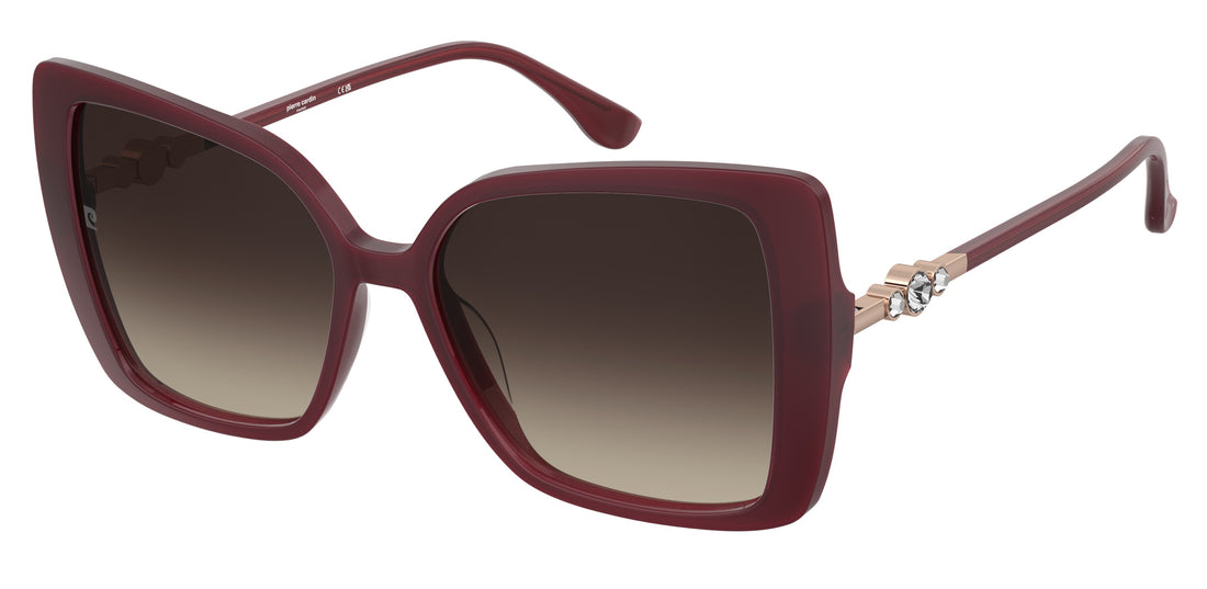 Sunglasses pierre cardin p.c. 8553/s lhf ha burdeos butterfly femenino size 56mm - Main view