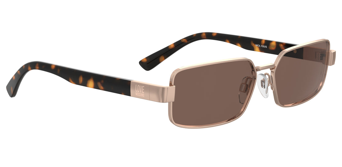 Occhiali da sole moschino love mol100/s ddb 4s dorado rectangular femenino taglia 58mm - Vista dettagliata