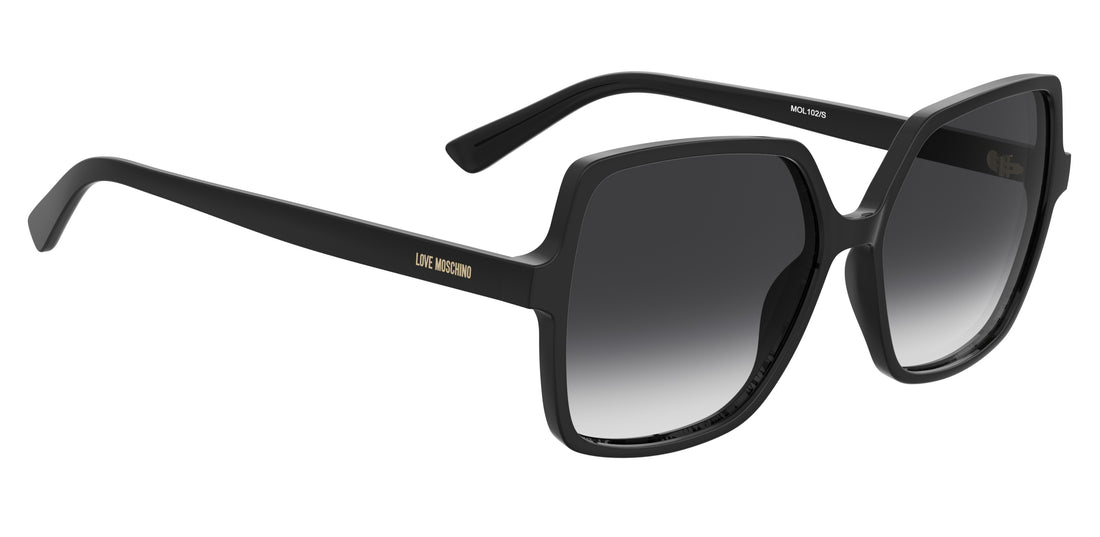 Occhiali da sole moschino love mol102/s 807 9o negro square femenino taglia 57mm - Vista dettagliata
