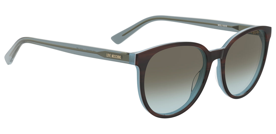 Occhiali da sole moschino love mol103/s ofd bc dorado round femenino taglia 55mm - Vista dettagliata