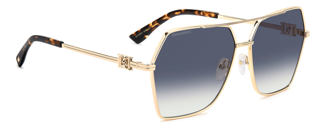 Gafas de sol dsquared2 d2 0206/s 000 08 dorado butterfly femenino talla 62mm - Vista de detalle