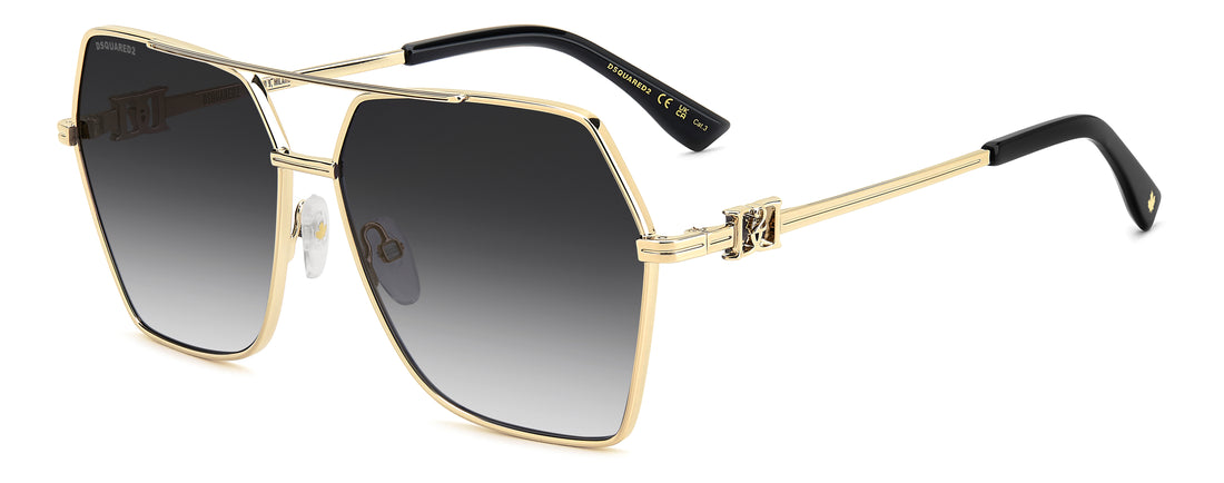 Gafas de sol dsquared2 d2 0206/s j5g 9o dorado butterfly femenino talla 62mm - Vista principal