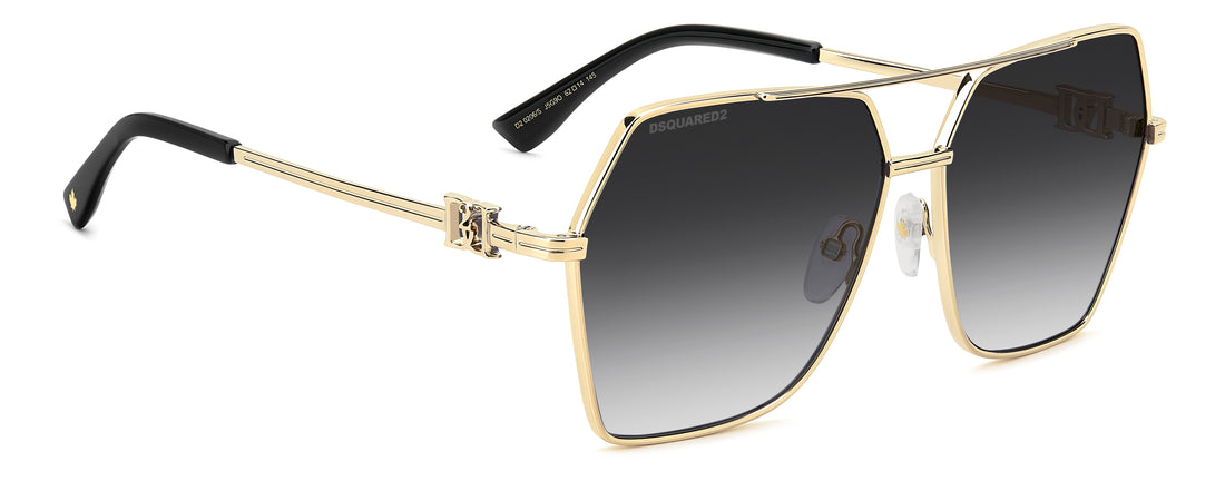 Gafas de sol dsquared2 d2 0206/s j5g 9o dorado butterfly femenino talla 62mm - Vista de detalle