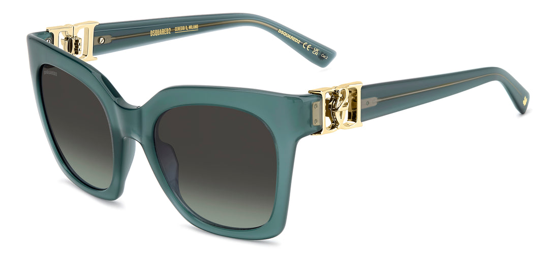 Occhiali da sole dsquared2 d2 0207/s zi9 ib verde cat eye femenino taglia 52mm - Vista principale