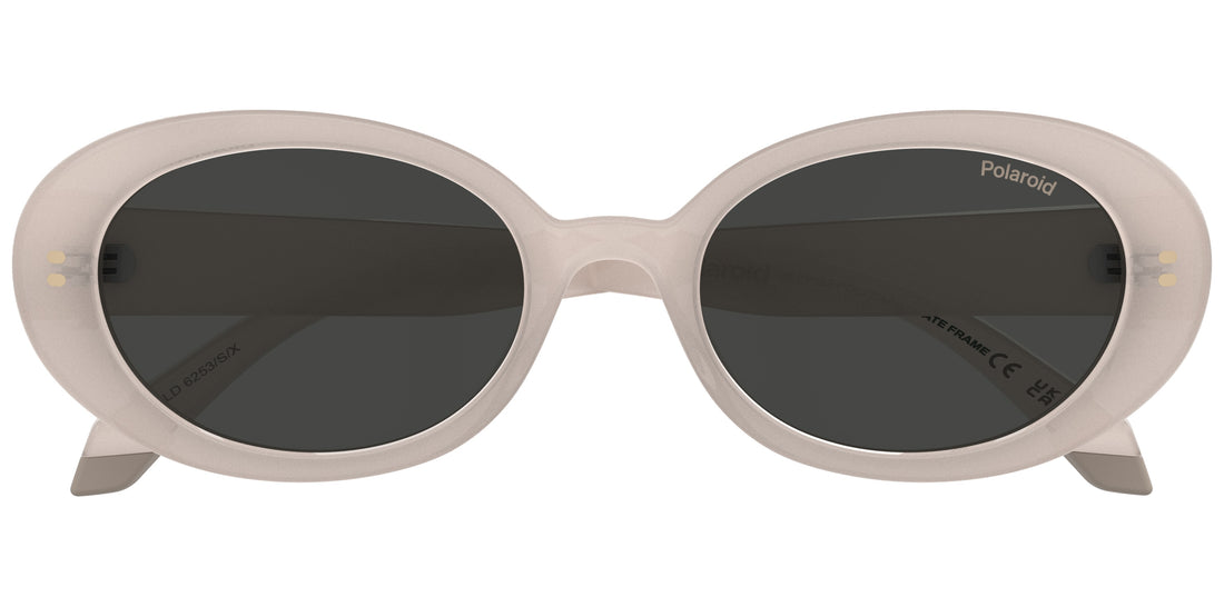 Gafas de sol polaroid pld 6253/s/x 10a m9 beige oval femenino talla 52mm - Vista de detalle