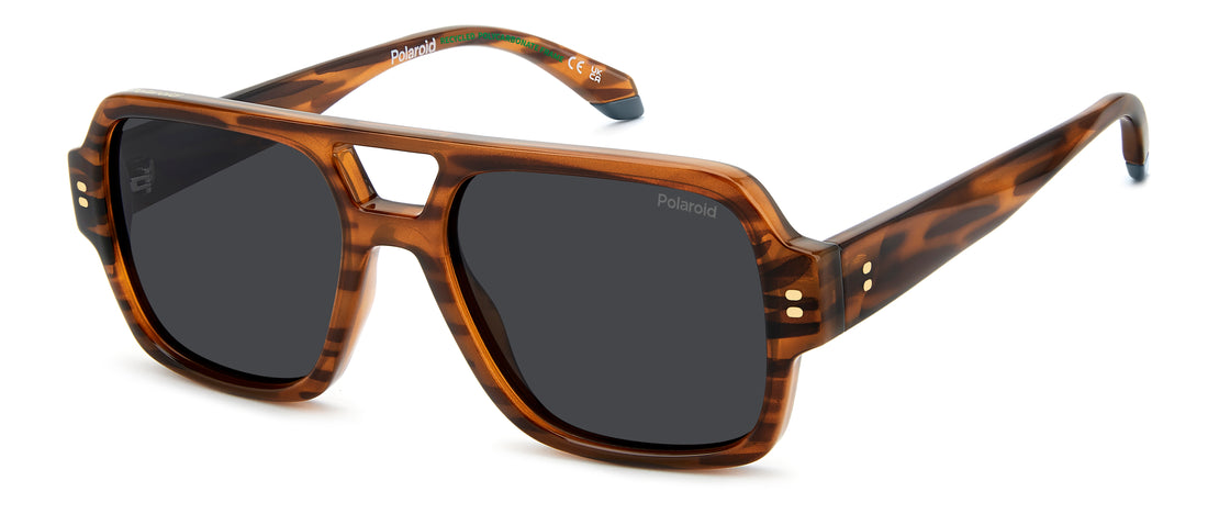 Gafas de sol polaroid pld 6250/s/x l9g m9 havana navigator masculino talla 54mm - Vista principal