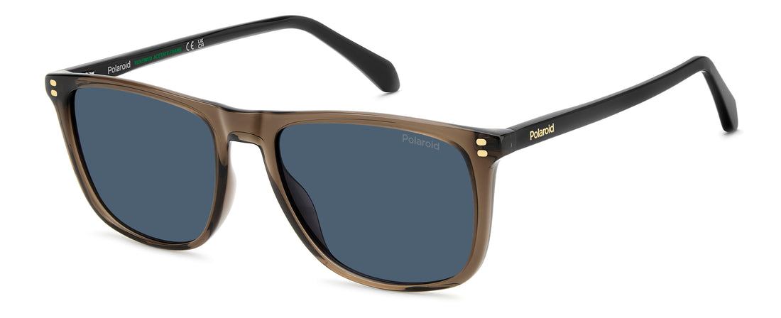 Zonnebrillen polaroid pld 4202/s/x 09q c3 marron rectangular masculino maat 55mm - Hoofdaanzicht