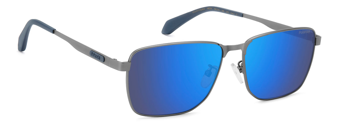 Zonnebrillen polaroid pld 2171/g/s/x v6d 5x plateado rectangular masculino maat 58mm - Detailaanzicht
