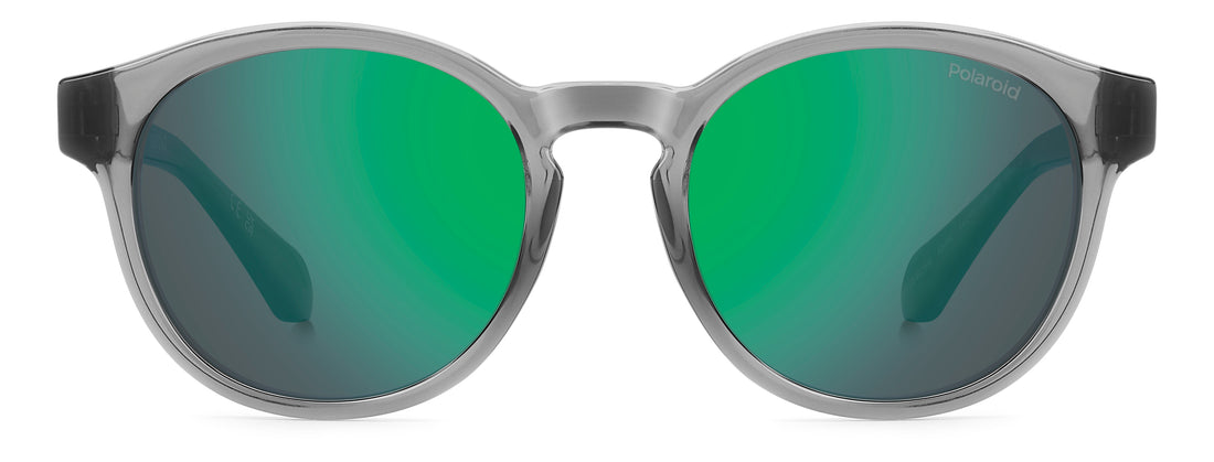 Occhiali da sole polaroid kids pld 8075/s kb7 5z grey pantos infantil taglia 44mm - Vista dettagliata