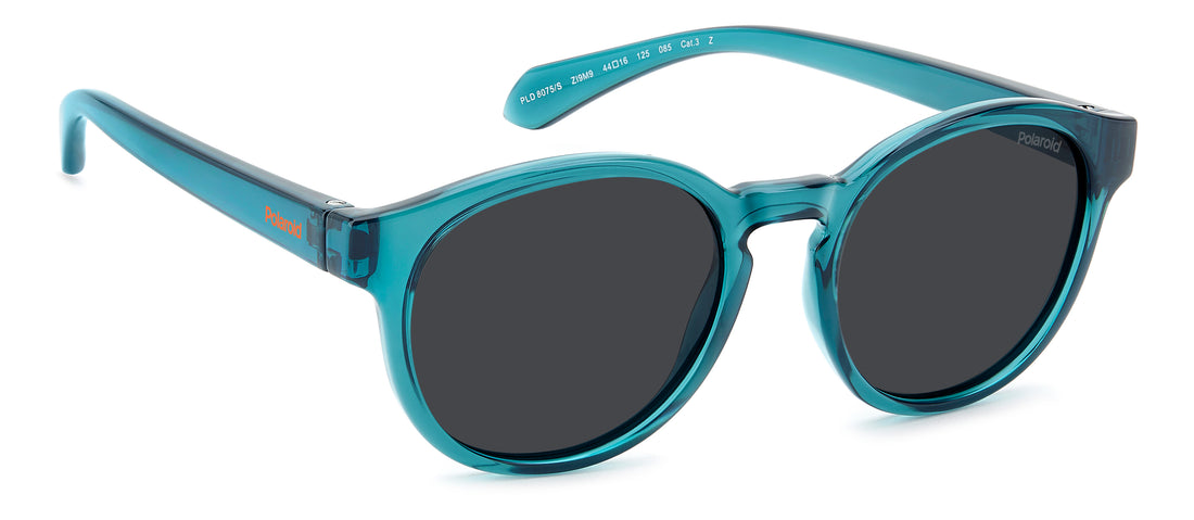 Occhiali da sole polaroid kids pld 8075/s zi9 m9 verde pantos infantil taglia 44mm - Vista dettagliata