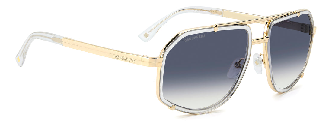 Occhiali da sole dsquared2 d2 0190/s 900 08 transparente rectangular masculino taglia 60mm - Vista dettagliata