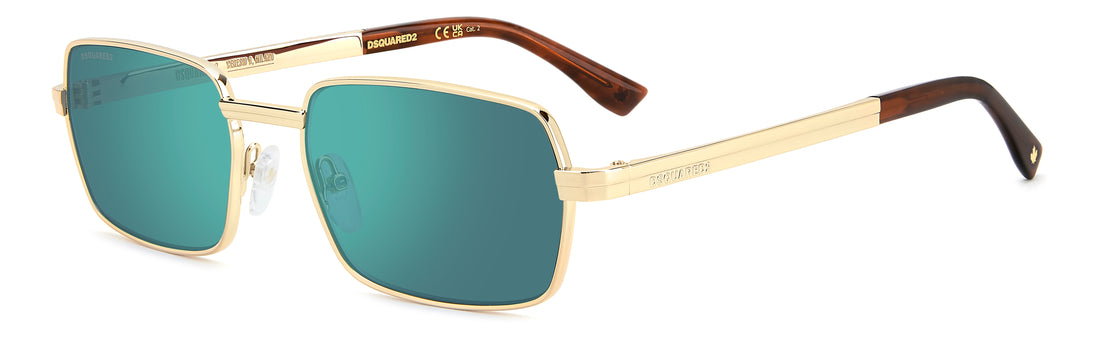 Gafas de sol dsquared2 d2 0192/s 000 mt dorado oval masculino talla 58mm - Vista principal