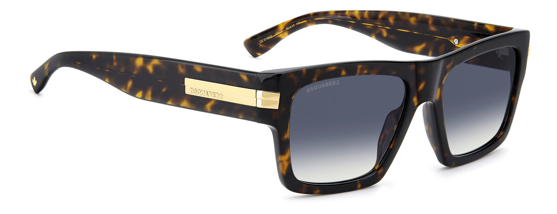 Gafas de sol dsquared2 d2 0198/s 086 08 havana square masculino talla 55mm - Vista de detalle