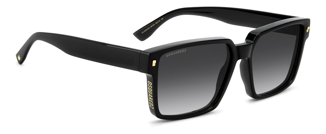 Occhiali da sole dsquared2 d2 0202/g/s 807 9o negro square masculino taglia 58mm - Vista dettagliata