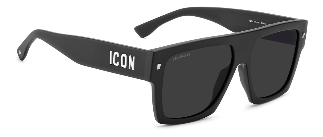 Gafas de sol dsquared2 icon 0030/s 003 ir negro rectangular masculino talla 58mm - Vista de detalle