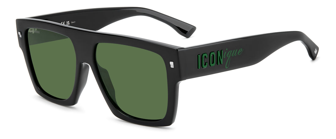 Gafas de sol dsquared2 icon 0030/s 7zj qt negro rectangular masculino talla 58mm - Vista principal