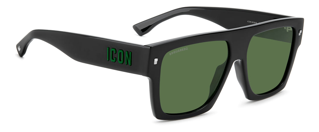 Gafas de sol dsquared2 icon 0030/s 7zj qt negro rectangular masculino talla 58mm - Vista de detalle
