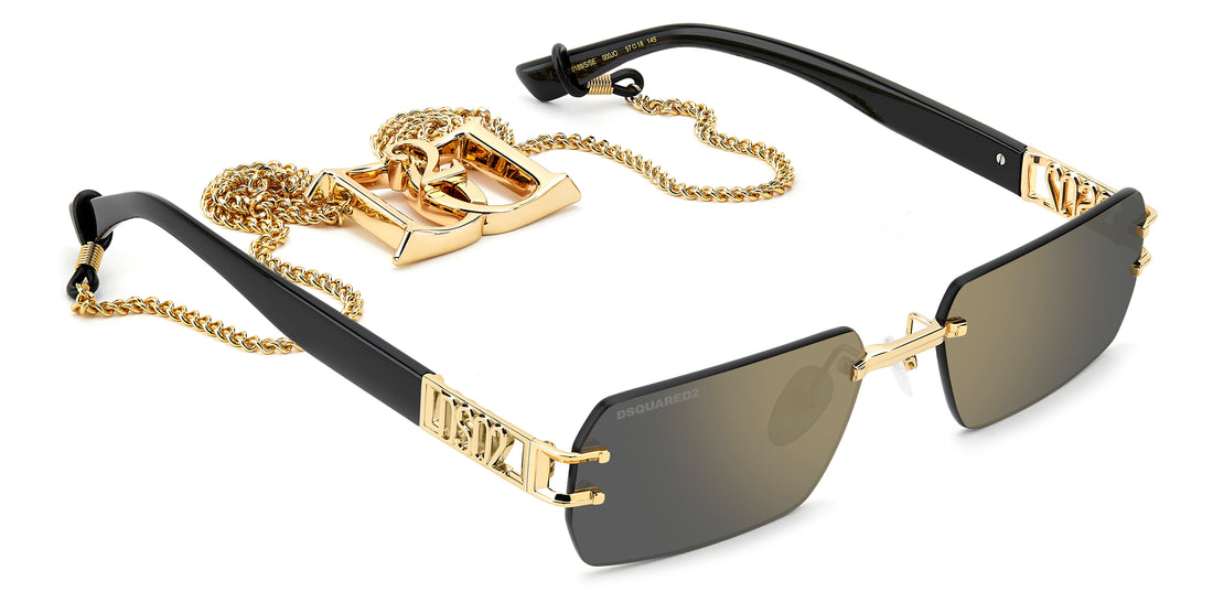 Gafas de sol dsquared2 d2 0189/s/se 000 jo dorado rectangular masculino talla 57mm - Vista de detalle