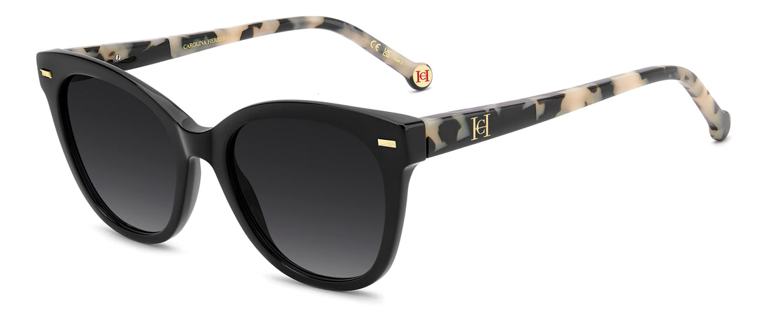 Zonnebrillen carolina herrera her 0360/s tcb 9o negro square femenino maat 53mm - Hoofdaanzicht