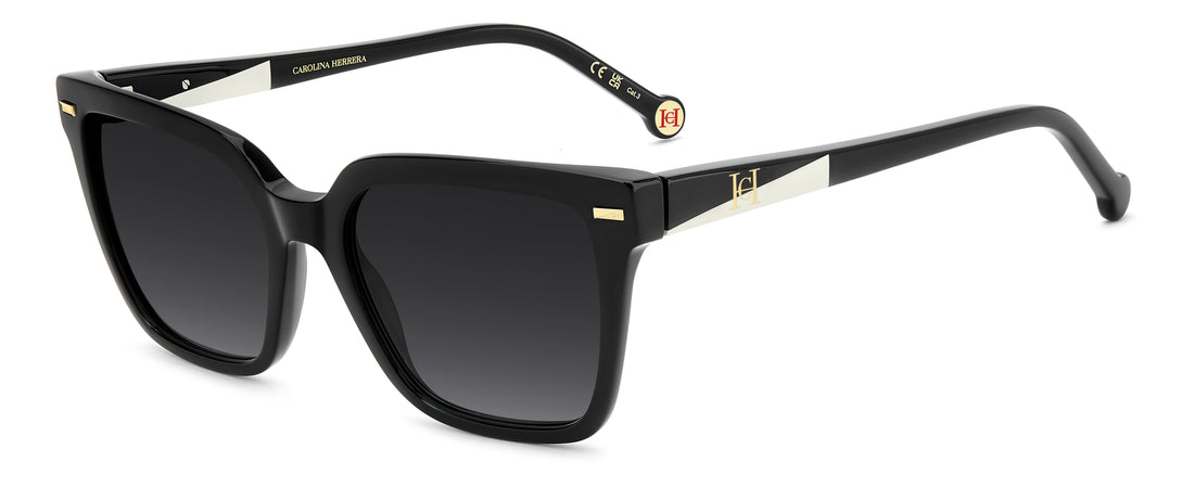 Zonnebrillen carolina herrera her 0361/s 807 9o negro square femenino maat 54mm - Hoofdaanzicht