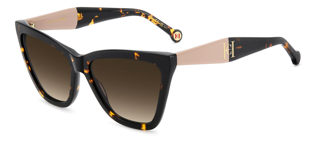 Zonnebrillen carolina herrera her 0374/s 086 ha havana cat eye femenino maat 59mm - Hoofdaanzicht