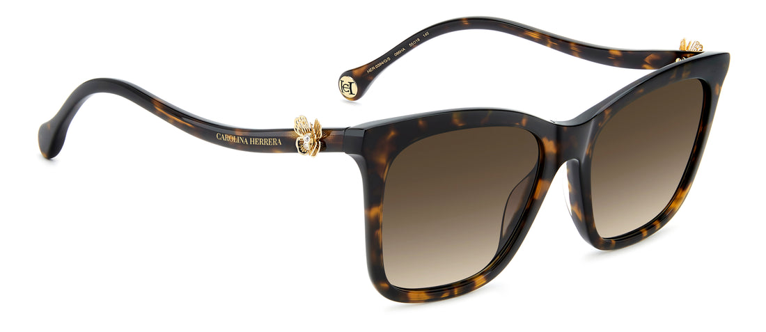Gafas de sol carolina herrera her 0394/g/s 086 ha havana rectangular femenino talla 55mm - Vista de detalle